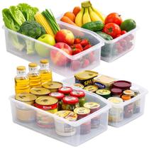 Kit 5 Organizadores De Geladeira e Lavanderia Grande Pratico Casa Organizador De Dispensa Brinquedos Organização Fruta