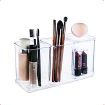 Kit 5 Organizadores Multiuso Transparente C/ Encaixe 22 Cm
