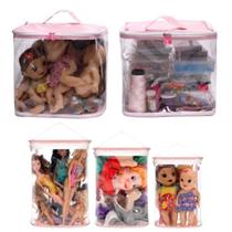 Kit 5 Organizadores para Brinquedos Infantis com Zíper