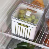 Kit 5 Organizadores Quadrado Com Tampa e Cesta Porta Alimentos