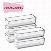 Kit 5 Organizadores Resistente P/ Gavetas Porta Joias Escritorio Kit 5 Organizadores Resistente P/ Gavetas Porta Joias Escritorio