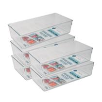 Kit 5 Organizadores Transparente Acrilico Para Geladeira Alimentos Kit 5 Organizadores Transparente Acrilico Para Geladeira Alimentos