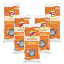 Kit 5 Pacote Esponja Louças Delicadas Laranja SCOTCH Brite