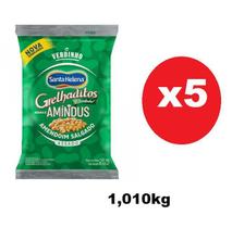 kit 5 Pacotes Amendoim Salgado Grelhaditos S/Pele 1,01kg