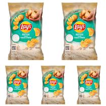 KIT 5 Pacotes Batata Frita Lays Rústica Cream Cheese 68g