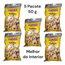 Kit 5 Pacotes Biscoito De Polvilho Salgado 50g Sem Glúten