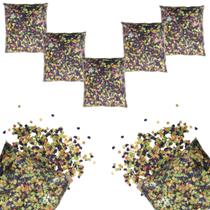 Kit 5 Pacotes Confete Colorido Carnaval Folia
