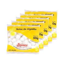 Kit 5 Pacotes de Bolas de Algodão Limpeza Facial Maquiagem Sussex 50g Kit 5 Pacotes de Bolas de Algodão Limpeza Facial Maquiagem Sussex 50g