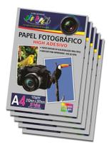 Kit 5 Pacotes de Papel Fotográfico Adesivo A4 135g Com 20 Folhas Em Cada