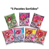 Kit 5 Pacotes de Pirulito Cherry Pop 700g SABORES SORTIDOS