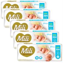 KIT 5 Pacotes Fralda Mili Love & Care Jumbo 12h Dia e Noite