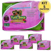 Kit 5 Pacotes Tapete Higiênico Tutti Seco 80x60 pacote 7 und - Blue PP204