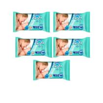 kit 5 Pacotes Toalha Umedecida Fiesta - 500 toalhinhas