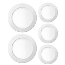 Kit 5 Painéis de LED Redondo Embutir 18W 3000K Branco Frio Blumenau Iluminação Kit 5 Painéis de LED Redondo Embutir 18W 3000K Branco Frio Blumenau Iluminação