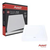 Kit 5 Painéis Led Quadrado Sobrepor 18w Branco Frio Bivolt