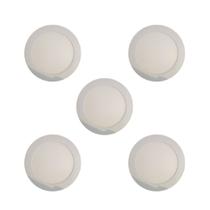 Kit 5 Paineis Painel Led Embutir Plafon Redondo Slim 18W 6500K 1200 Lúmens Pix Luz Branca Fria Bivolt Em Aluminio 22x22 Kit 5 Paineis Painel Led Embutir Plafon Redondo Slim 18W 6500K 1200 Lúmens Pix Luz Branca Fria Bivolt Em Aluminio 22x22