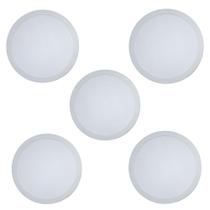 Kit 5 Painéis Plafon Led de Sobrepor Modaza Redondo 24W, Branco 6500K