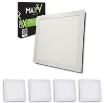 Kit 5 Painéis Plafon Led Embutir Quadrado 12w Frio 6500k