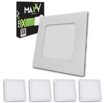 Kit 5 Painéis Plafon Led Embutir Quadrado 6w Frio (6500K) Kit 5 Painéis Plafon Led Embutir Quadrado 6w Frio (6500K)