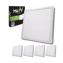 Kit 5 Painéis Plafon Led Sobrepor Quadrado 24w Neutro 4000K