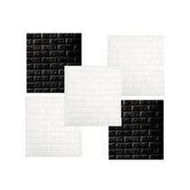 Kit 5 Painel Autocolante 3D Tijolinho 70x77cm Revestimento Placa Adesiva Parede Sala Quarto Cozinha Kit 5 Painel Autocolante 3D Tijolinho 70x77cm Revestimento Placa Adesiva Parede Sala Quarto Cozinha