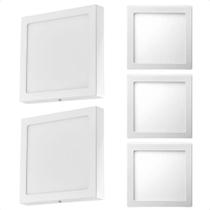 Kit 5 Painel De Led Quadrado Sobrepor 12w Bivolt Taschibra 3000k Quente Kit 5 Painel De Led Quadrado Sobrepor 12w Bivolt Taschibra 3000k Quente
