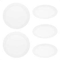 Kit 5 Painel De Led Redondo Embutir 12w Bivolt Taschibra 6500k Frio