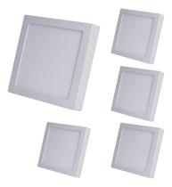 Kit 5 Painel De Led Sobrepor 18w Quadrado 22cm 6500k Avant