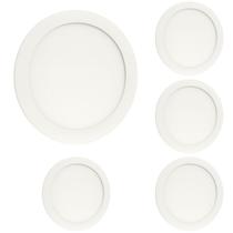 Kit 5 Painel LED 18W Embutir Redondo 3000K Bivolt - Economia, durabilidade e conforto