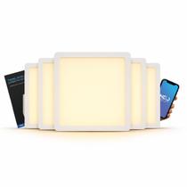 Kit 5 Painel led Plafon Smart Sobrepor 24w 2700k a 6500k 30cm Bivolt Quadrado 291990734-5 Neo Avant