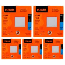 Kit 5 Painel Led Quadrado Sobrepor 45W 6500K Bivolt Foxlux Kit 5 Painel Led Quadrado Sobrepor 45W 6500K Bivolt Foxlux