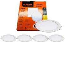 Kit 5 Painel Led Redondo Embutir 18W 3000K Bivolt Foxlux