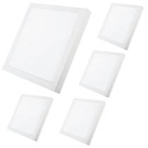 Kit 5 Painel Luz Branco Neutro 4000K 30W Bivolt LED Sobrepor Quadrado Design Moderno Kit 5 Painel Luz Branco Neutro 4000K 30W Bivolt LED Sobrepor Quadrado Design Moderno
