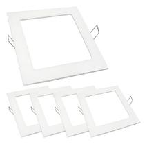 Kit 5 Painel Plafon Embutir Led Slim 20x20 18w Quadrado