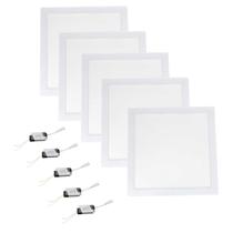Kit 5 Painel Plafon Embutir Quadrado Led 24w Bivolt 30x30 Cm