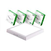 Kit 5 Painel Plafon Led 25w Quadrado Sobrepor Embutir - Granfei