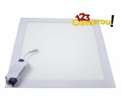 Kit 5 Painel Plafon Led 36w Quadrado - Branco Quente Iluminação Decoração Casa Jardim - Super Led
