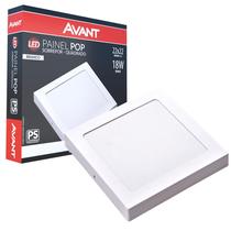 Kit 5 Painel Plafon Quadrado Sobrepor 18w Branco Frio 6500k - Avant