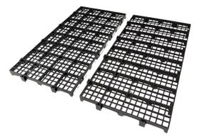 Kit 5 Palete Estrado Plástico Preto 25x50cm Plástico Modular