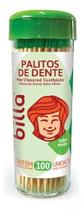 Kit 5 Paliteiro C/100und Palito De Dente Sabor Menta Billa