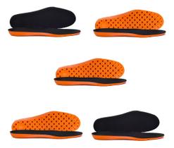 Kit 5 Palmilhas Gel Pu Ultra Macia Alta Absorção De Impacto