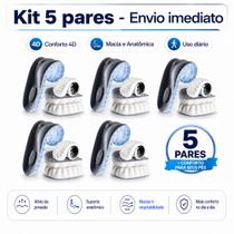 Kit 5 Palmilhas Nuvem 4D Ortopédica Ultra Macia Esportiva Cor:BrancoTamanho:40 Kit 5 Palmilhas Nuvem 4D Ortopédica Ultra Macia Esportiva Cor:BrancoTamanho:40