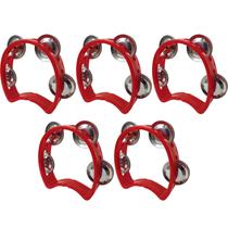 Kit 5 Pandeiros Meia Lua Infantil Vermelho New York Kit 5 Pandeiros Meia Lua Infantil Vermelho New York