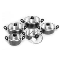 Kit 5 Panelas Com Tampa De Vidro Alumínio Grosso Kit 5 Panelas Com Tampa De Vidro Alumínio Grosso