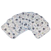 Kit 5 Pano De Boca Disney 33x33cm Com Crochê na Bainha