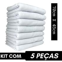 kit 5 Pano De Chão Saco Costurado 100 Algodão Cores Variadas 65x45