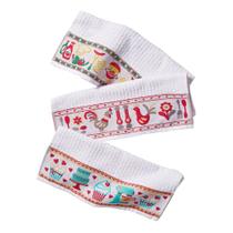 Kit 5 Pano De Prato Atoalhado Felpudo Gourmet Premium - Rubber Store