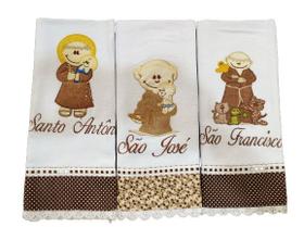 KIT 5 Pano de prato Religiosos 70 cm x 50 cm sendo 100% algodão KIT 5 Pano de prato Religiosos 70 cm x 50 cm sendo 100% algodão