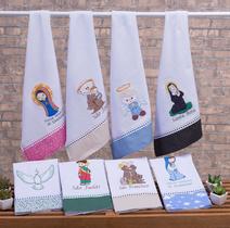 KIT 5 Pano de prato Religiosos 70 cm x 50 cm sendo 100% algodão o famoso pé de galinha KIT 5 Pano de prato Religiosos 70 cm x 50 cm sendo 100% algodão o famoso pé de galinha