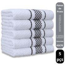 Kit 5 Pano de Prato Super Luxo Atoalhado Premium Gourmet Beka - Preto Kit 5 Pano de Prato Super Luxo Atoalhado Premium Gourmet Beka - Preto